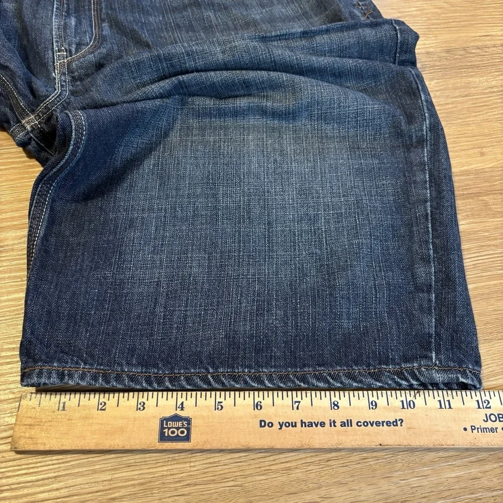 Levis Ramp Flat Front Jean Shorts Men's 42 Relaxed Blue Denim Flap Pockets Y2K
